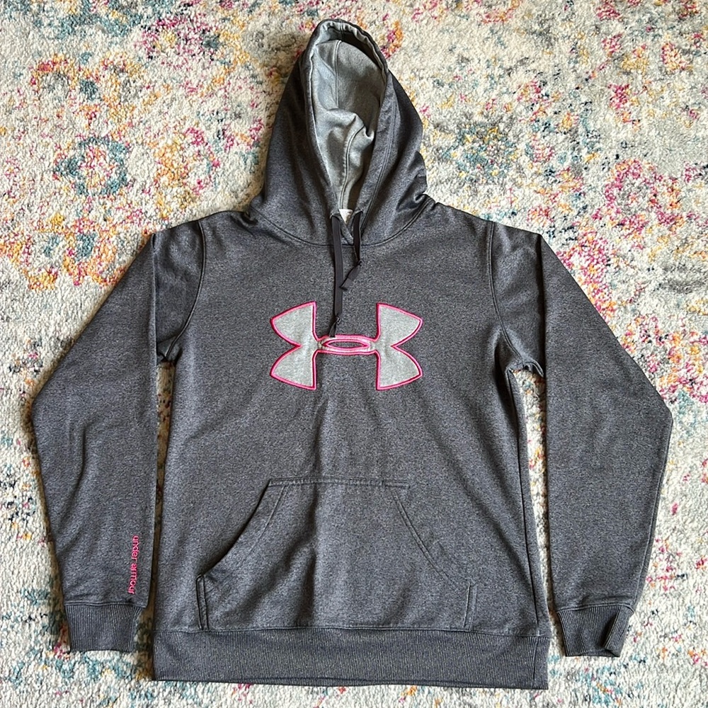 Under Armour Gray Pink Hoodie Womens Small Jacket